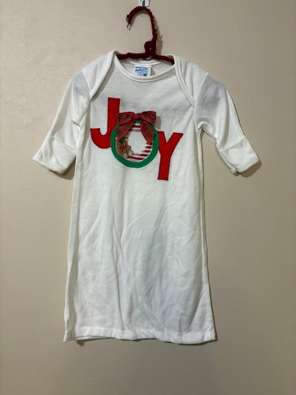 Vintage Silly Phillie Creations infant nightgown pajamas Christmas size 0-12 mo